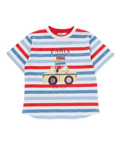 SLAP SLIP / スラップ スリップ Tシャツ | 【お揃い】ドイツイタリアフランスいろいろモチーフ無地ボーダー半袖Tシャツ(80~130cm) | 詳細6