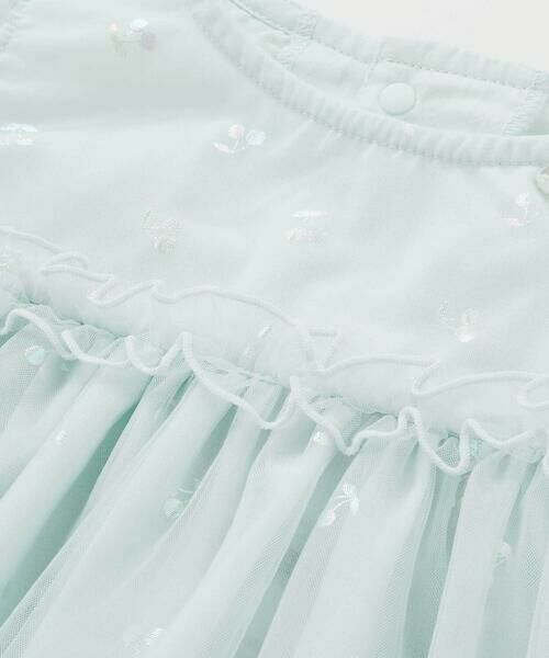 SLAP SLIP / スラップ スリップ ミニ丈・ひざ丈ワンピース | 【お揃い】チェリーオーロラ箔プリントチュールワンピース(80~130cm) | 詳細10