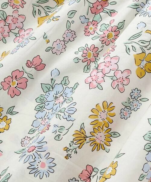 セール】 袖フリル後ろオープンハート花柄ワンピース(90~130cm