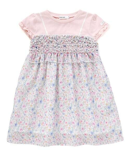 SLAP SLIP / スラップ スリップ ミニ丈・ひざ丈ワンピース | 花柄シフォンドッキングワンピース(80~130cm) | 詳細4