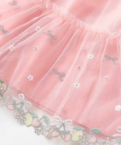 SLAP SLIP / スラップ スリップ ミニ丈・ひざ丈ワンピース | 裾フルーツ刺しゅうチュールワンピース(80~130cm) | 詳細6