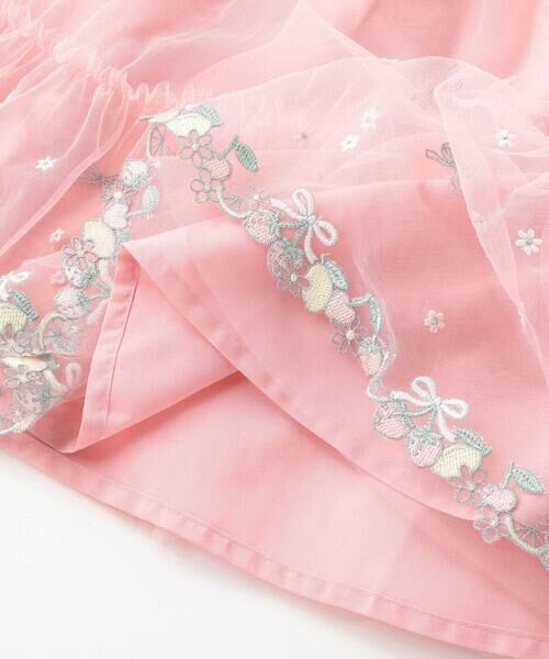 SLAP SLIP / スラップ スリップ ミニ丈・ひざ丈ワンピース | 裾フルーツ刺しゅうチュールワンピース(80~130cm) | 詳細8