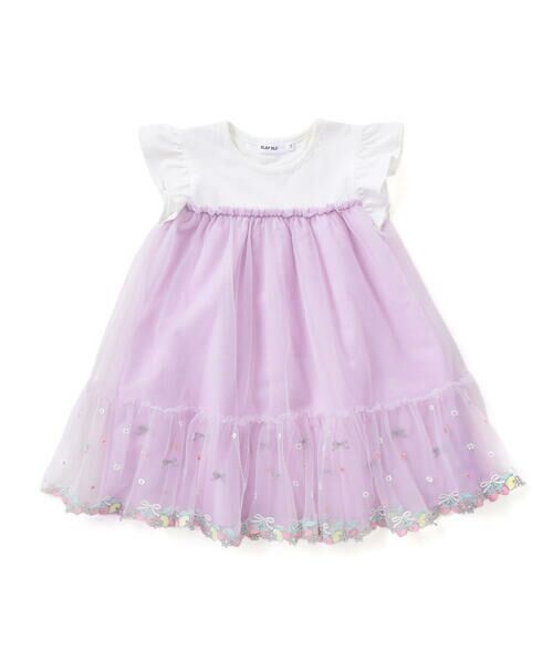 SLAP SLIP / スラップ スリップ ミニ丈・ひざ丈ワンピース | 裾フルーツ刺しゅうチュールワンピース(80~130cm) | 詳細17