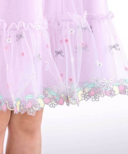 SLAP SLIP / スラップ スリップ ミニ丈・ひざ丈ワンピース | 裾フルーツ刺しゅうチュールワンピース(80~130cm) | 詳細15