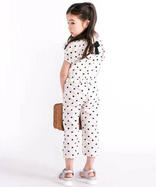 SLAP SLIP / スラップ スリップ セットアップ | 【接触冷感】バックリボントップス+裾ゴムボトムス隠しハートドットセットアップ(90~130cm) | 詳細5