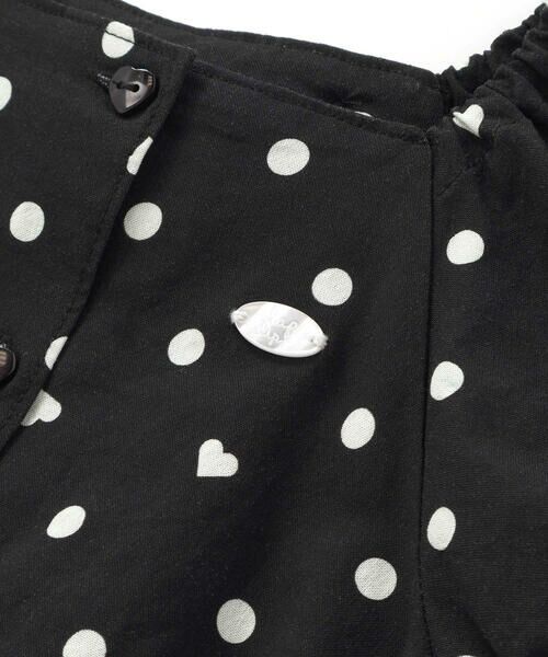 SLAP SLIP / スラップ スリップ セットアップ | 【接触冷感】バックリボントップス+裾ゴムボトムス隠しハートドットセットアップ(90~130cm) | 詳細15