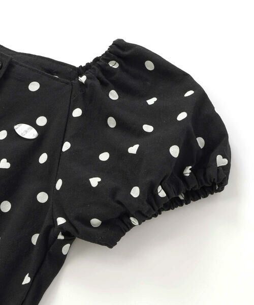 SLAP SLIP / スラップ スリップ セットアップ | 【接触冷感】バックリボントップス+裾ゴムボトムス隠しハートドットセットアップ(90~130cm) | 詳細16