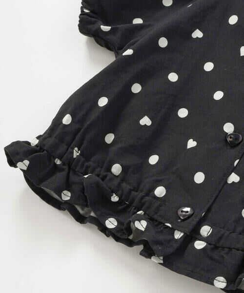 SLAP SLIP / スラップ スリップ セットアップ | 【接触冷感】バックリボントップス+裾ゴムボトムス隠しハートドットセットアップ(90~130cm) | 詳細17