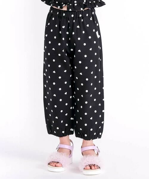 SLAP SLIP / スラップ スリップ セットアップ | 【接触冷感】バックリボントップス+裾ゴムボトムス隠しハートドットセットアップ(90~130cm) | 詳細25