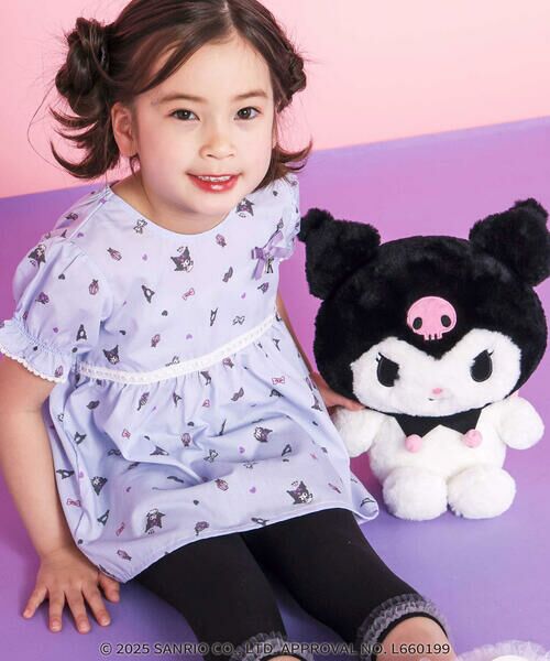 SLAP SLIP / スラップ スリップ シャツ・ブラウス | 【マイメロディ&クロミ×SLAPSLIP】リボン付き総柄フレアチュニック(90~130cm) | 詳細9