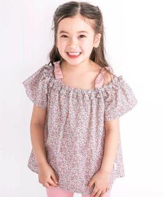 SLAP SLIP / スラップ スリップ シャツ・ブラウス | 肩リボン付き花柄チュニック(90~130cm)