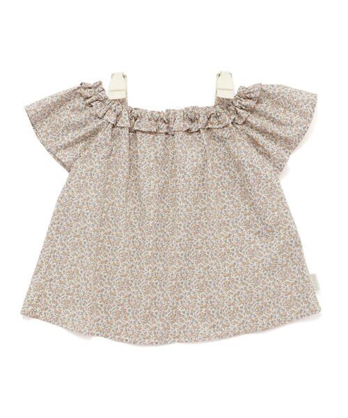 SLAP SLIP / スラップ スリップ シャツ・ブラウス | 肩リボン付き花柄チュニック(90~130cm) | 詳細1