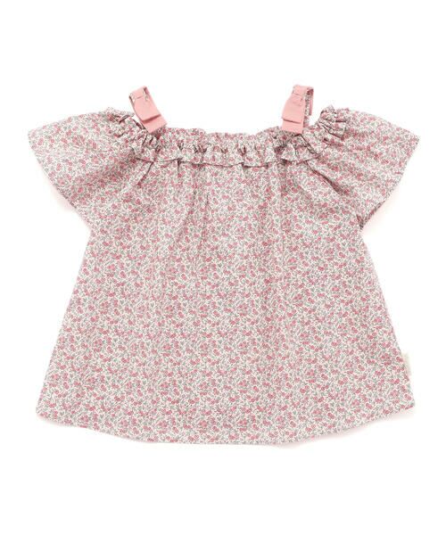 SLAP SLIP / スラップ スリップ シャツ・ブラウス | 肩リボン付き花柄チュニック(90~130cm) | 詳細7