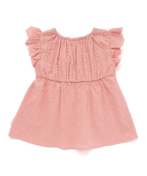 SLAP SLIP / スラップ スリップ シャツ・ブラウス | 袖レースクロシェ編みドッキングチュニック(80~130cm) | 詳細2