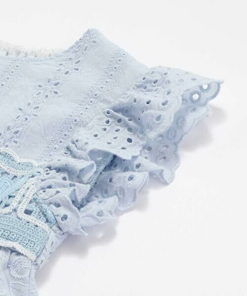 SLAP SLIP / スラップ スリップ シャツ・ブラウス | 袖レースクロシェ編みドッキングチュニック(80~130cm) | 詳細10