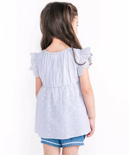 SLAP SLIP / スラップ スリップ シャツ・ブラウス | 袖レースクロシェ編みドッキングチュニック(80~130cm) | 詳細4