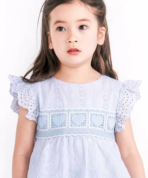 SLAP SLIP / スラップ スリップ シャツ・ブラウス | 袖レースクロシェ編みドッキングチュニック(80~130cm) | 詳細5