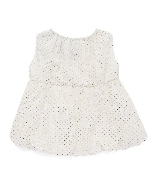 SLAP SLIP / スラップ スリップ シャツ・ブラウス | キラキラ箔プリントリボン付きバルーンオーガンジーブラウス(80~130cm) | 詳細2