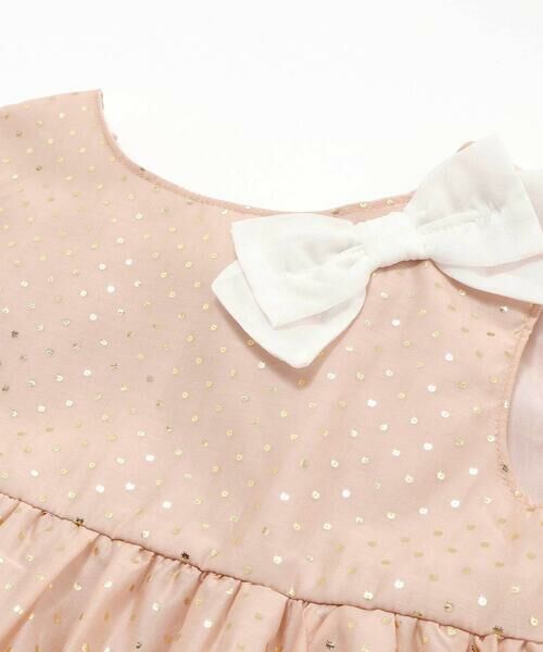 SLAP SLIP / スラップ スリップ シャツ・ブラウス | キラキラ箔プリントリボン付きバルーンオーガンジーブラウス(80~130cm) | 詳細10