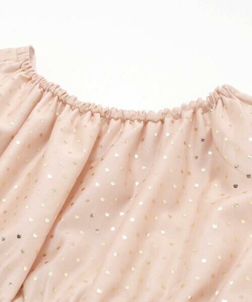 SLAP SLIP / スラップ スリップ シャツ・ブラウス | キラキラ箔プリントリボン付きバルーンオーガンジーブラウス(80~130cm) | 詳細12