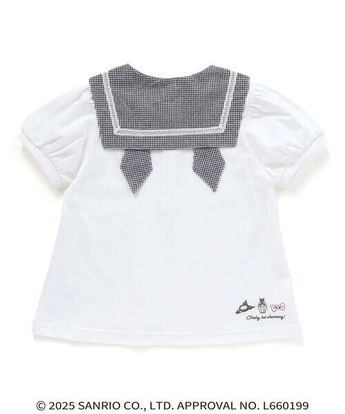SLAP SLIP / スラップ スリップ ポロシャツ | 【マイメロディ＆クロミ×SLAPSLIP】耳付きセーラー襟パフスリーブポロシャツ(90~130cm) | 詳細2