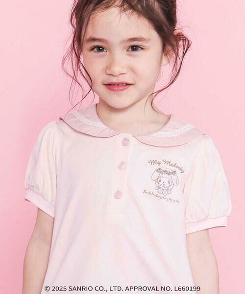 SLAP SLIP / スラップ スリップ ポロシャツ | 【マイメロディ＆クロミ×SLAPSLIP】耳付きセーラー襟パフスリーブポロシャツ(90~130cm) | 詳細21