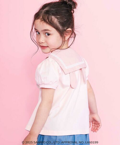 SLAP SLIP / スラップ スリップ ポロシャツ | 【マイメロディ＆クロミ×SLAPSLIP】耳付きセーラー襟パフスリーブポロシャツ(90~130cm) | 詳細8