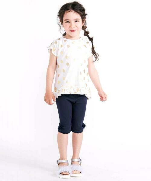 SLAP SLIP / スラップ スリップ レギンス・スパッツ | 【接触冷感】裾花レース5分丈レギンス(80~130cm) | 詳細1