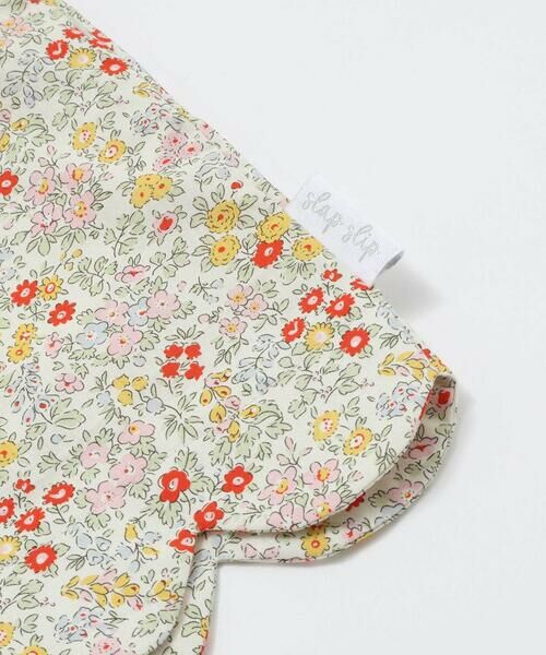 SLAP SLIP / スラップ スリップ ショート・ハーフ・半端丈パンツ | 【お揃い/接触冷感】裾スカラップ花柄ストライプショートパンツ(90~130cm) | 詳細5