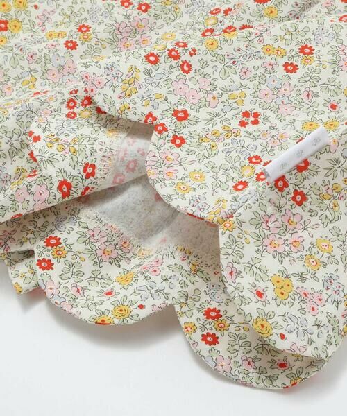 SLAP SLIP / スラップ スリップ ショート・ハーフ・半端丈パンツ | 【お揃い/接触冷感】裾スカラップ花柄ストライプショートパンツ(90~130cm) | 詳細6