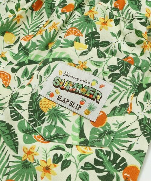 SLAP SLIP / スラップ スリップ ショート・ハーフ・半端丈パンツ | 【お揃い/接触冷感】はたらくくるまフルーツボタニカル総柄ハーフパンツ(80~130cm) | 詳細19