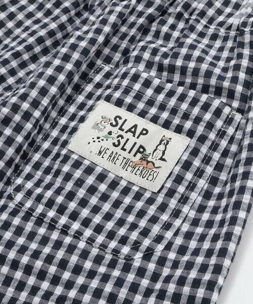 SLAP SLIP / スラップ スリップ ショート・ハーフ・半端丈パンツ | 【お揃い/接触冷感】チェックストライプ裾折り返しサイドタブハーフパンツ(80~130cm) | 詳細12