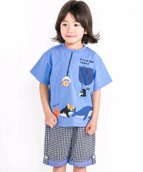 SLAP SLIP / スラップ スリップ ショート・ハーフ・半端丈パンツ | 【お揃い/接触冷感】チェックストライプ裾折り返しサイドタブハーフパンツ(80~130cm) | 詳細16