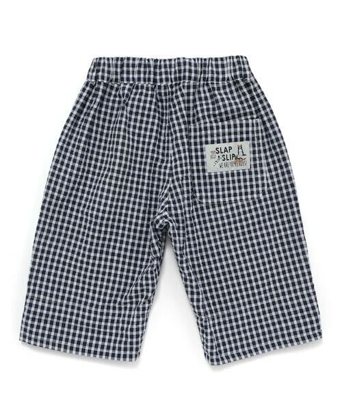 SLAP SLIP / スラップ スリップ ショート・ハーフ・半端丈パンツ | 【お揃い/接触冷感】チェックストライプ裾折り返しサイドタブハーフパンツ(80~130cm) | 詳細4