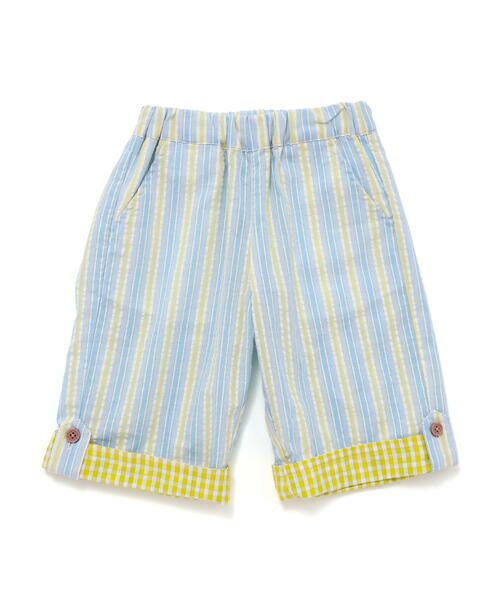 SLAP SLIP / スラップ スリップ ショート・ハーフ・半端丈パンツ | 【お揃い/接触冷感】チェックストライプ裾折り返しサイドタブハーフパンツ(80~130cm) | 詳細20