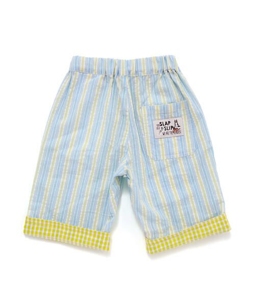 SLAP SLIP / スラップ スリップ ショート・ハーフ・半端丈パンツ | 【お揃い/接触冷感】チェックストライプ裾折り返しサイドタブハーフパンツ(80~130cm) | 詳細21
