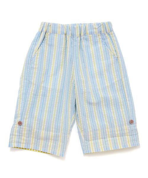 SLAP SLIP / スラップ スリップ ショート・ハーフ・半端丈パンツ | 【お揃い/接触冷感】チェックストライプ裾折り返しサイドタブハーフパンツ(80~130cm) | 詳細22