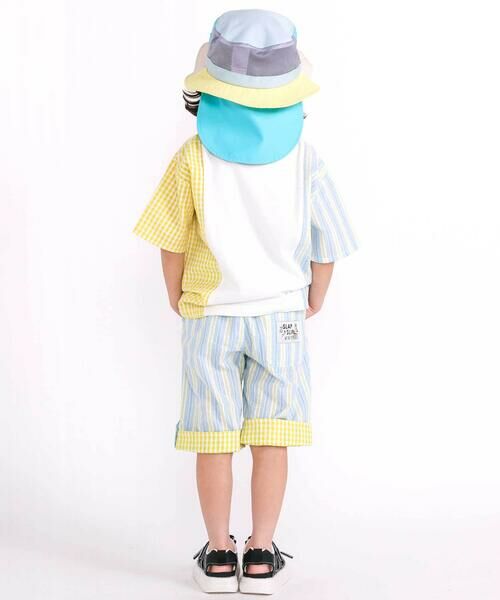 SLAP SLIP / スラップ スリップ ショート・ハーフ・半端丈パンツ | 【お揃い/接触冷感】チェックストライプ裾折り返しサイドタブハーフパンツ(80~130cm) | 詳細19