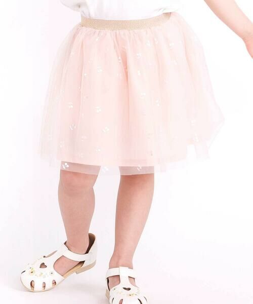 SLAP SLIP / スラップ スリップ ミニ・ひざ丈スカート | 【お揃い】チェリーオーロラ箔プリントチュールスカパン(90~130cm) | 詳細3