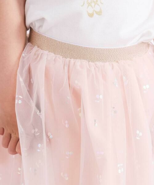 SLAP SLIP / スラップ スリップ ミニ・ひざ丈スカート | 【お揃い】チェリーオーロラ箔プリントチュールスカパン(90~130cm) | 詳細4