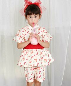 SLAP SLIP / スラップ スリップ 着物・浴衣・小物類 | 【お揃い】モチーフ総柄甚平+作り帯セット(80~130cm)