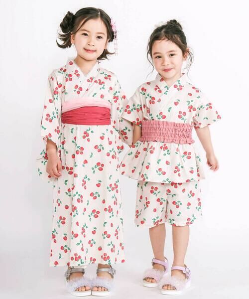 SLAP SLIP / スラップ スリップ 着物・浴衣・小物類 | 【お揃い】モチーフ総柄甚平+作り帯セット(80~130cm) | 詳細27