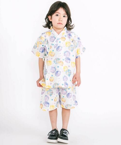 SLAP SLIP / スラップ スリップ 着物・浴衣・小物類 | 【お揃い】モチーフ総柄甚平(80~130cm) | 詳細5