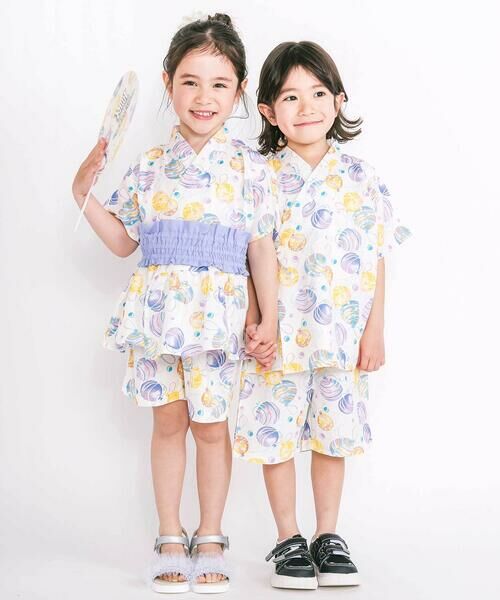 SLAP SLIP / スラップ スリップ 着物・浴衣・小物類 | 【お揃い】モチーフ総柄甚平(80~130cm) | 詳細6