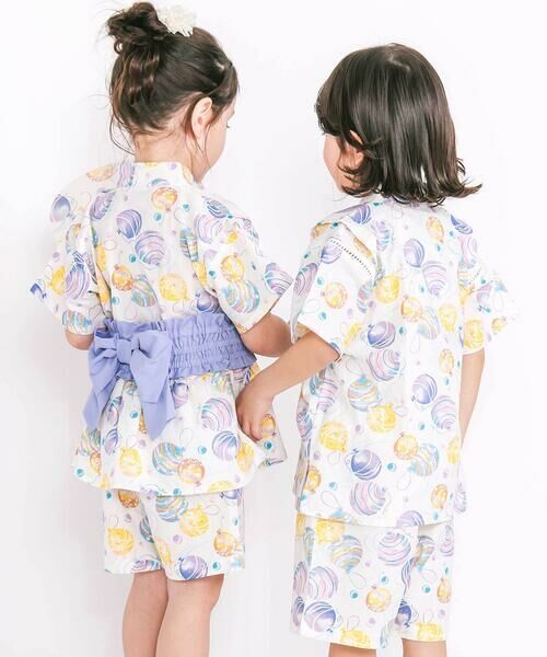 SLAP SLIP / スラップ スリップ 着物・浴衣・小物類 | 【お揃い】モチーフ総柄甚平(80~130cm) | 詳細7