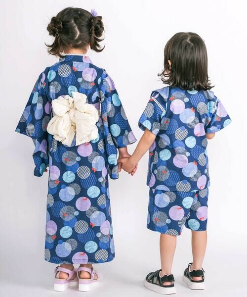 SLAP SLIP / スラップ スリップ 着物・浴衣・小物類 | 【お揃い】モチーフ総柄甚平(80~130cm) | 詳細15