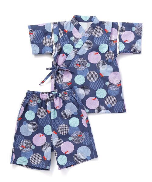 SLAP SLIP / スラップ スリップ 着物・浴衣・小物類 | 【お揃い】モチーフ総柄甚平(80~130cm) | 詳細9