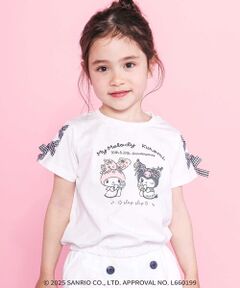 SLAP SLIP / スラップ スリップ Tシャツ | 【マイメロディ＆クロミ×SLAPSLIP】キャラクタープリント編み上げリボンスリーブTシャツ(90~130cm)