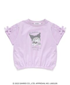 SLAP SLIP / スラップ スリップ Tシャツ | 【マイメロディ＆クロミ×SLAPSLIP】キャラクタープリント編み上げリボンスリーブTシャツ(90~130cm)