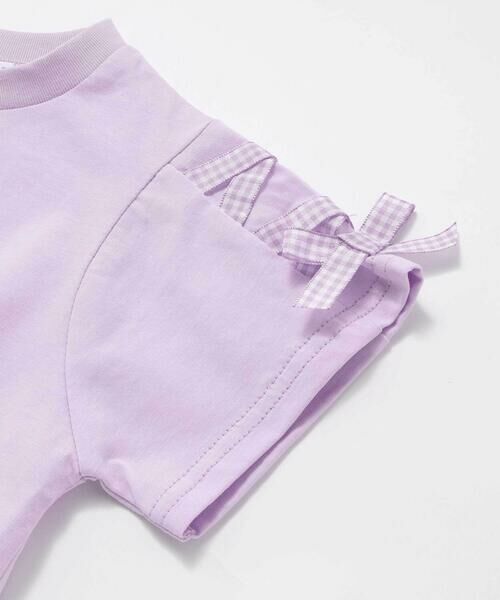 SLAP SLIP / スラップ スリップ Tシャツ | 【マイメロディ＆クロミ×SLAPSLIP】キャラクタープリント編み上げリボンスリーブTシャツ(90~130cm) | 詳細15